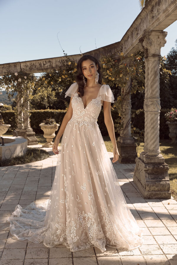 Madi Lane Bonnie Ivory/Mocha Size 16 Perfect Daze Bridal 4